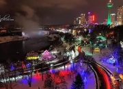 加拿大再次惊艳世界！大瀑布冬季灯节+6国烟花秀